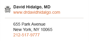 David A. Hidalgo MD Aesthetic Plastic Surgery | 655 Park Avenue | New York 10065 | Manhattan