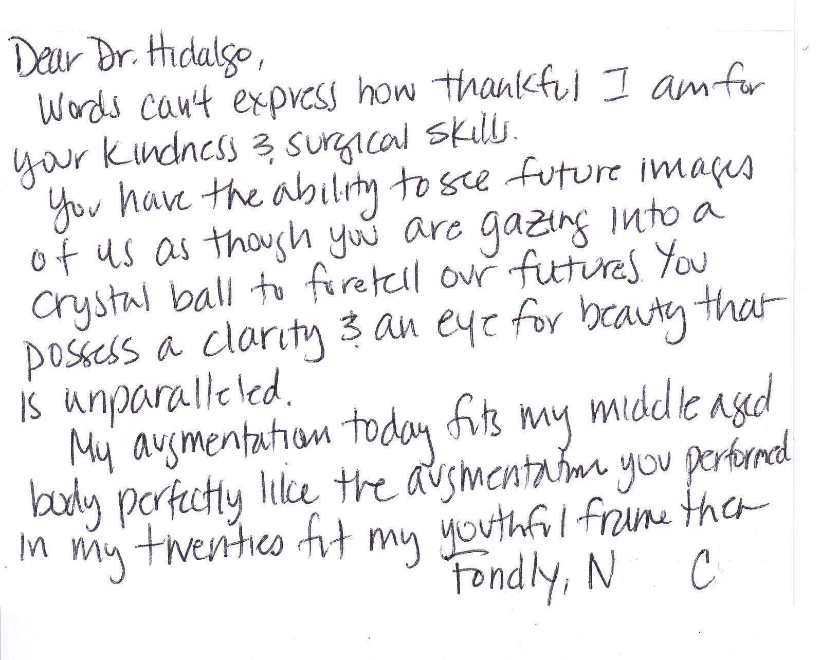 breast surgery note