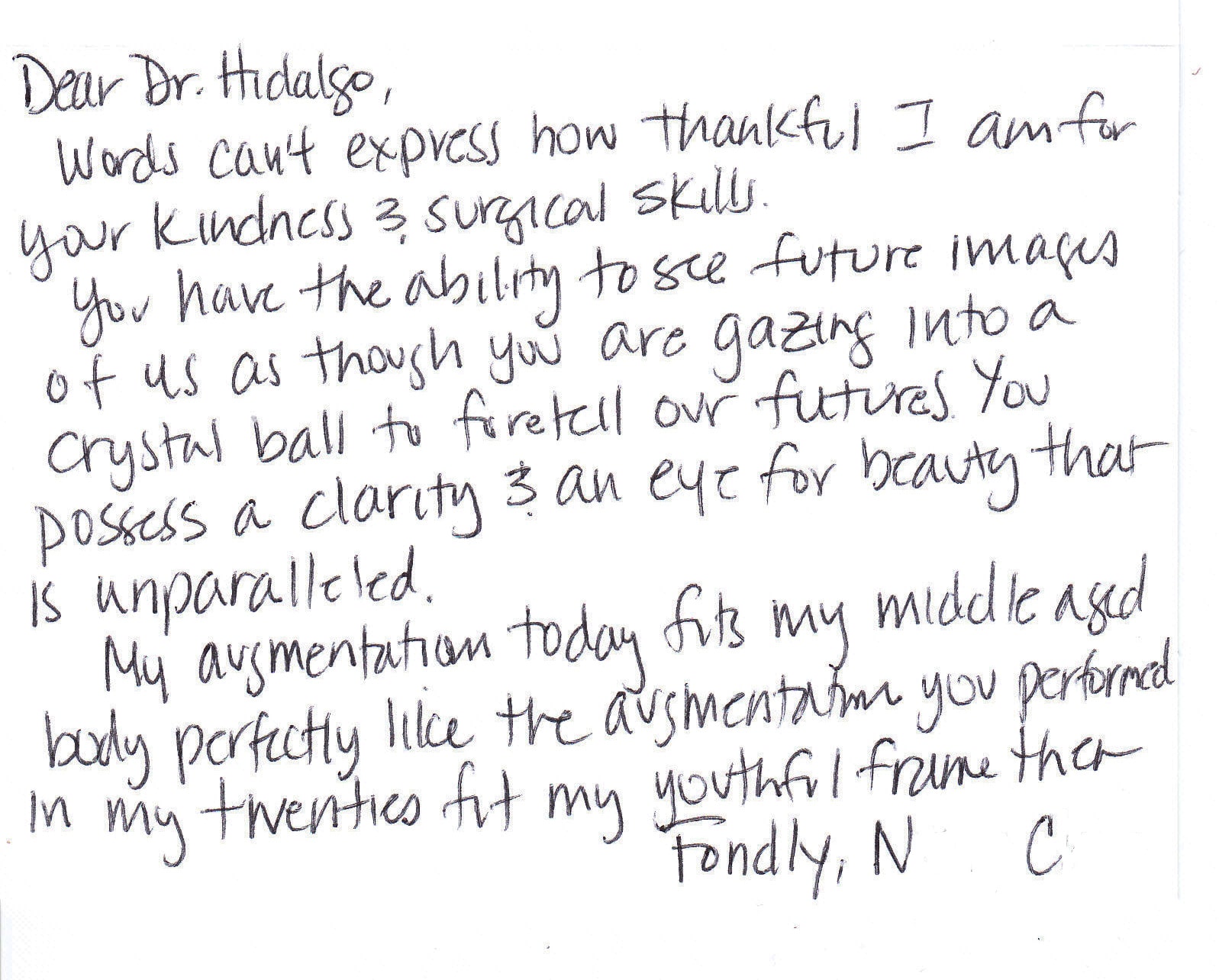 breast surgery note